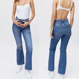 Urban Outfitters BDG High Rise Flare Jeans Size 28 Womens Blue Stretch Denim